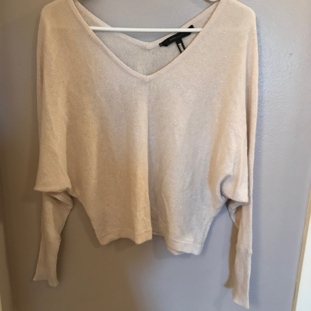 BCBG cream sweater